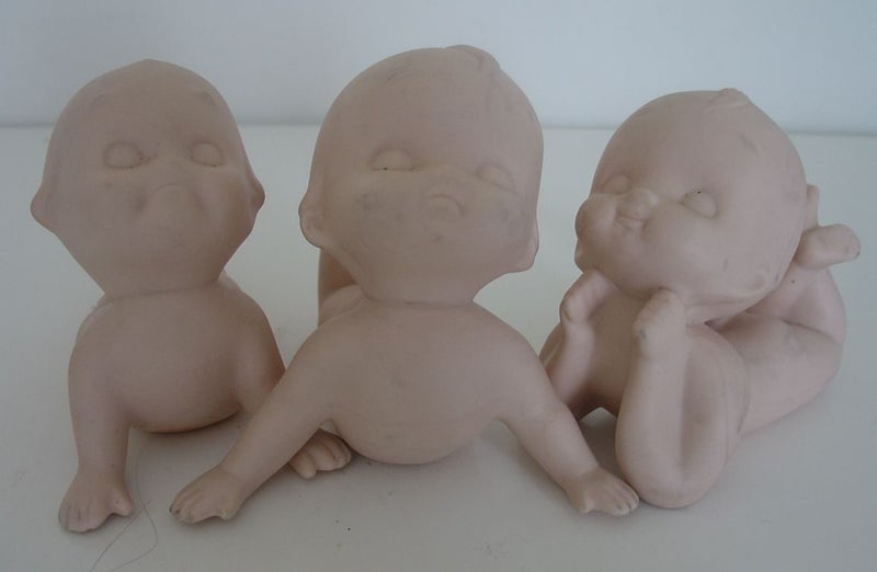 Porcelain Paste / Bisque Porcelain Baby Dolls x 3 Carousel 2