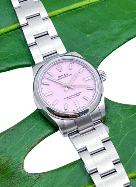 Rolex CANDY PINK Oyster Perpetual 31mm Steel Ladies Wristwatch R 277200 B&P 2022 Carousel 1