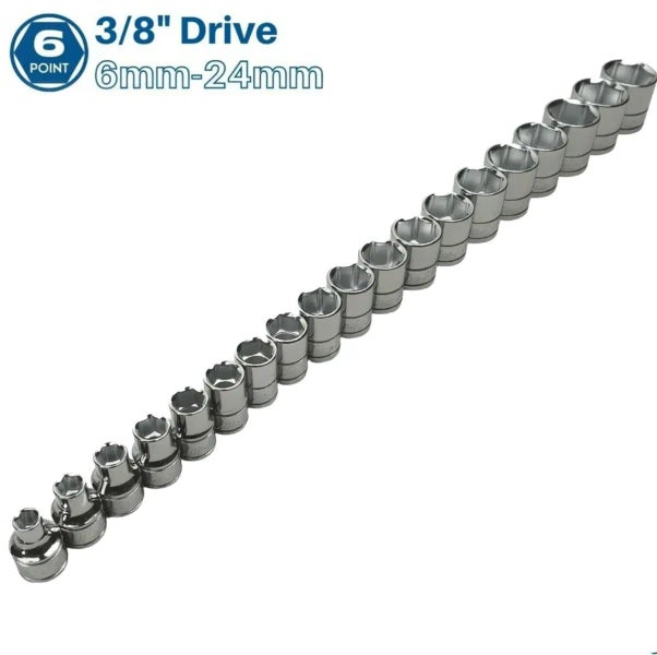 Blue Point 3/8 Short Sockets Metric 6mm -24mm Carousel 4