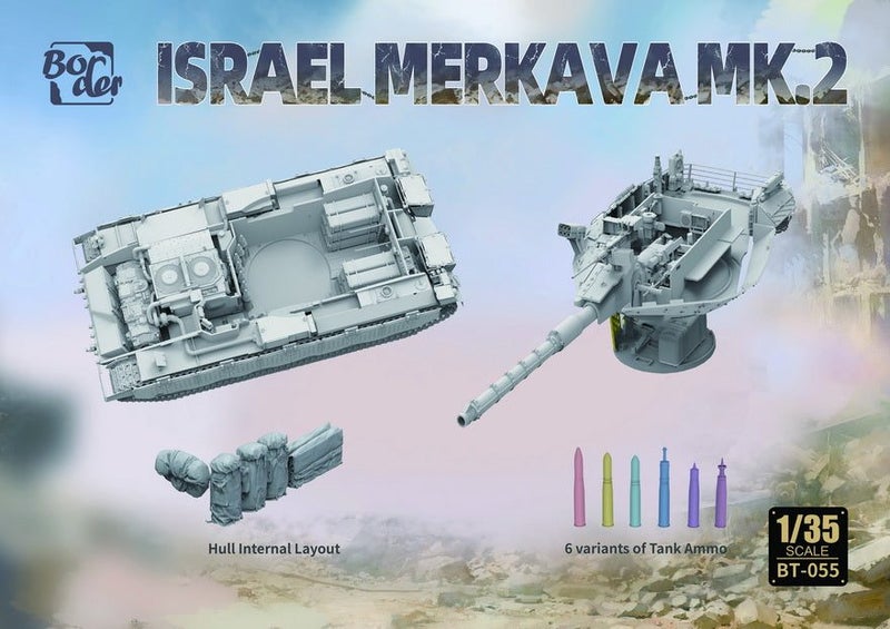 Border Model 1/35 Israel Merkava Mk.2 w/ Full Interior & Workable Tracks (No....64152533452419112