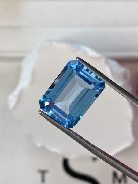 $1 RES ~ $2355 Buy Now * 19.42ct Swiss Blue Topaz Carousel 1
