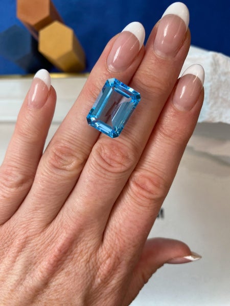 $1 RES ~ $2355 Buy Now * 19.42ct Swiss Blue Topaz Carousel 2