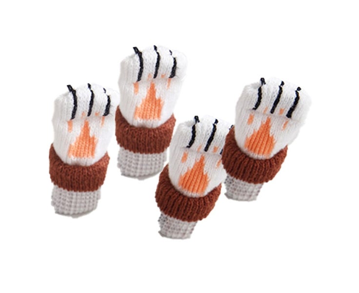 Chair socks Table leg pad with cute cat paw design floor protector non-slip k Carousel 1