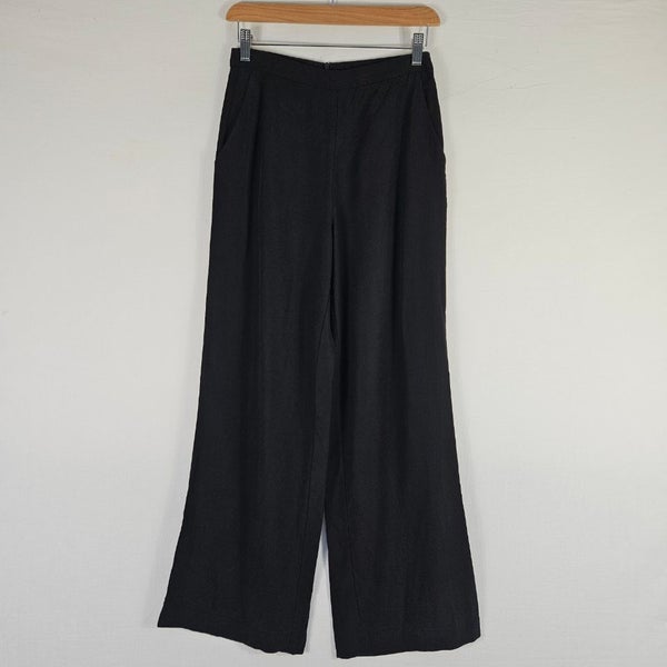 Huffer staple wide leg black pants size 8 Carousel 2