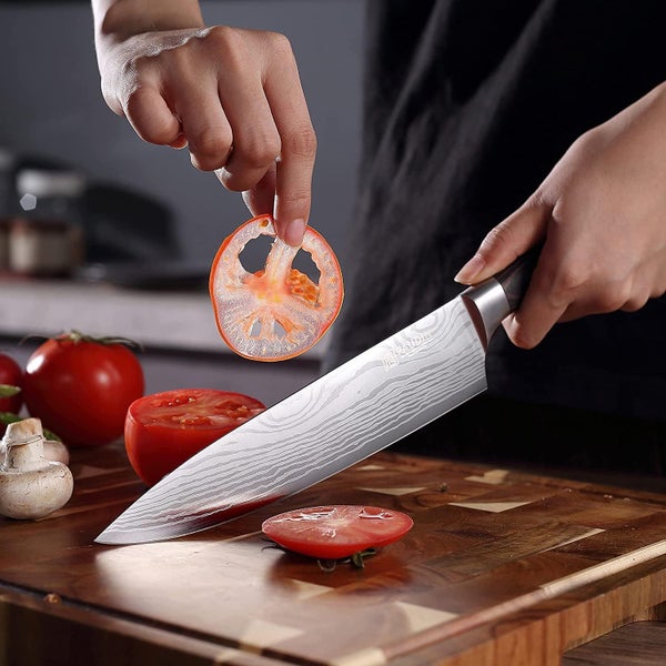 PAUDIN Kitchen 3pc Knife Set, Professional Kitchen Chef Knives with Wood Handle Carousel 2