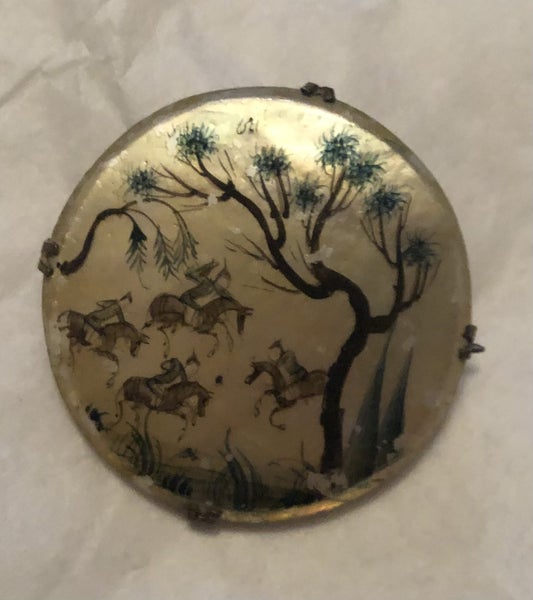 MAKE AN OFFER..Antique Persian hand painted MOP Storyteller panel Jewellery set Carousel 2