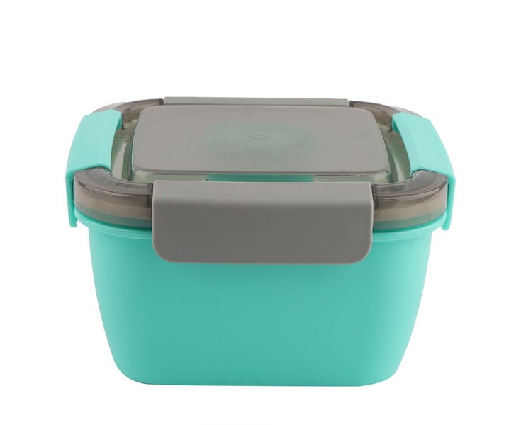 2-Layer Bento Lunch Box Leakproof Food Container Microwave Oven Safe(Green 1. Carousel 2