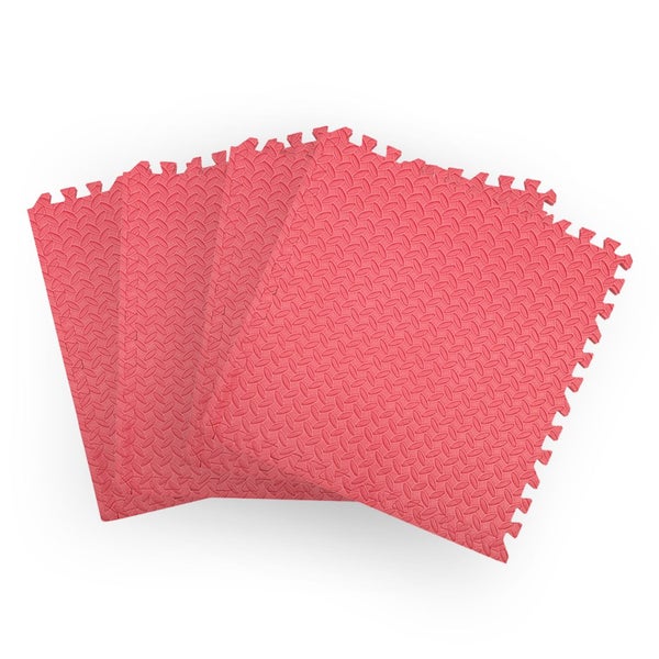Bopeep EVA Foam Kids Play Mat Floor Kid Crawling Interlocking Home Red 60x60 Carousel 1
