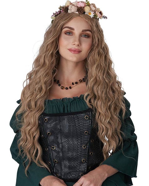 Renaissance Maiden Long Dirty Blonde Wig Carousel 1