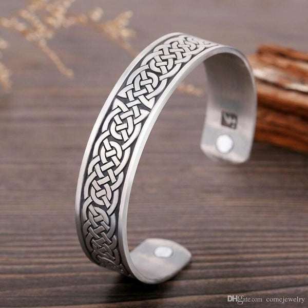Magnetic Viking Cuff Bracelet Celtic Knot Carousel 1