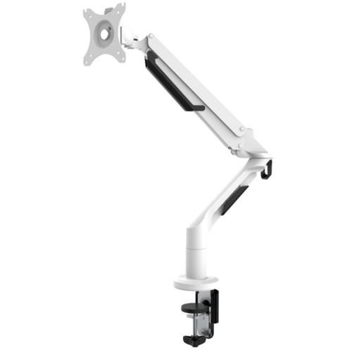 FlexiSpot 17"-36" Single Gas Spring Monitor Stand - Aluminum Arm - White - Carousel 1