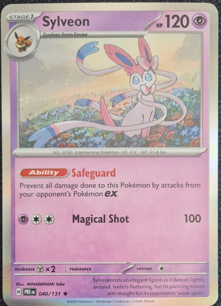 Pokemon Prismatic Evolutions Sylveon Holo 040/131 Carousel 1