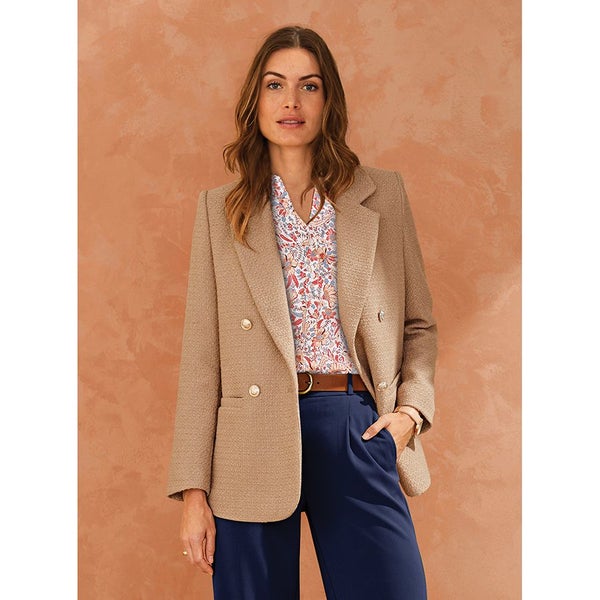 Elegant Tweed Jacket - Size 18 - Natural Carousel 1