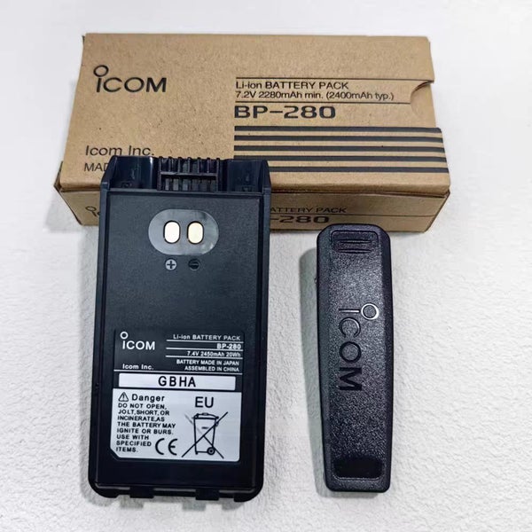 ICOM BP-280 Battery Li-ion 2450mAh for IC-16 IC-V88 IC-F2000D IC-F1000 Carousel 1