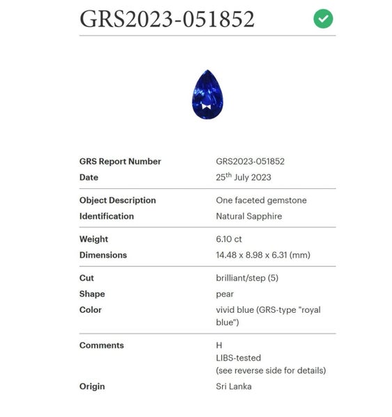 6.10ct Royal Blue Sapphire - The Sapphire Merchant Carousel 4