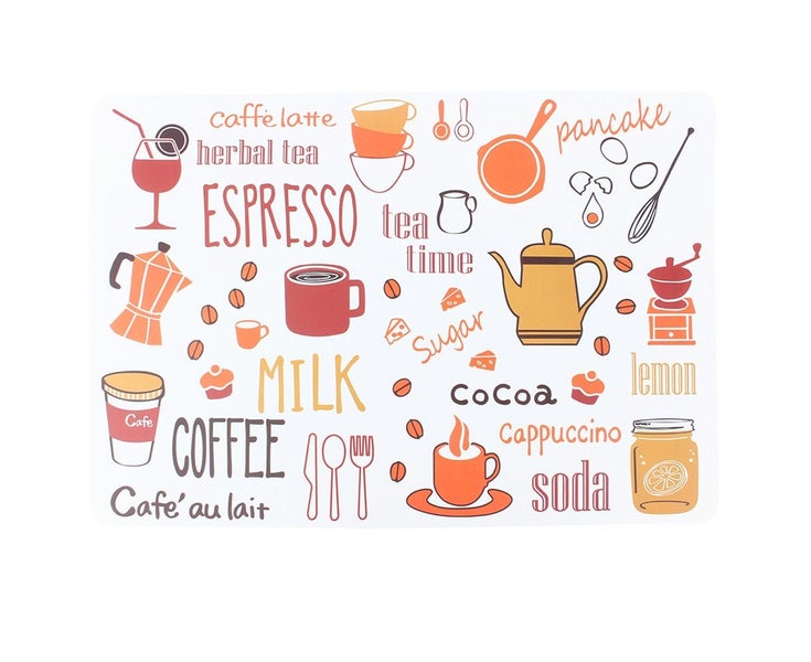 6pcs Cartoon Print Waterproof Dining Table Mat Non-Slip Heat Insulation Place Carousel 1