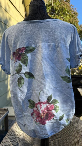 Linen T gorgeous for spring, Momento brand made in Italy price incl post in NZ63617313590530113