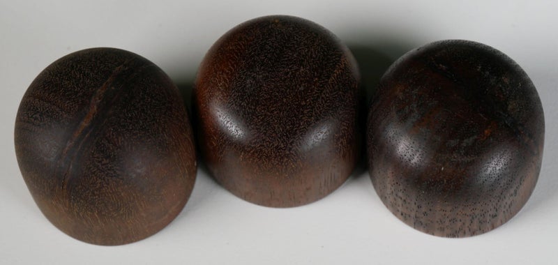 Three Antique Polished Wooden Codd / Marble Bottle Openers Carousel 2