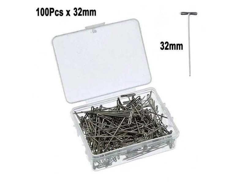 100Pcs Stainless Steel T Pins Thumbtack Pushpin T Shaped Pins Needles With Carousel 1