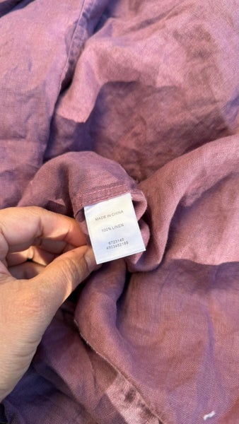 2XL size 22 Wine 100% linen Gasoline button up shirt, casual stylish, free post63617314622978113