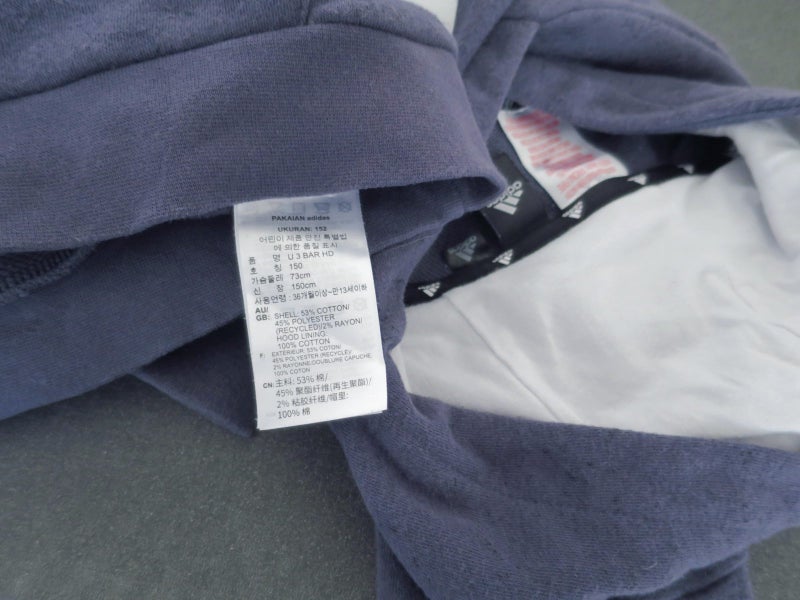 ADIDAS *Future Icons 3 Stripes Hooded Sweatshirt Shadow Navy Marle* Boys 10 Carousel 8