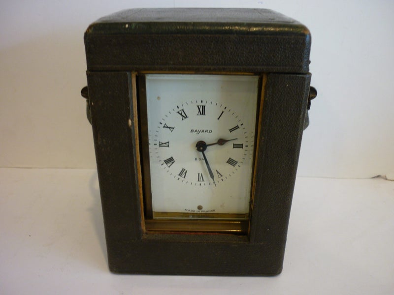 FRENCH CARRIAGE CLOCK/LEATHER CASE Carousel 15