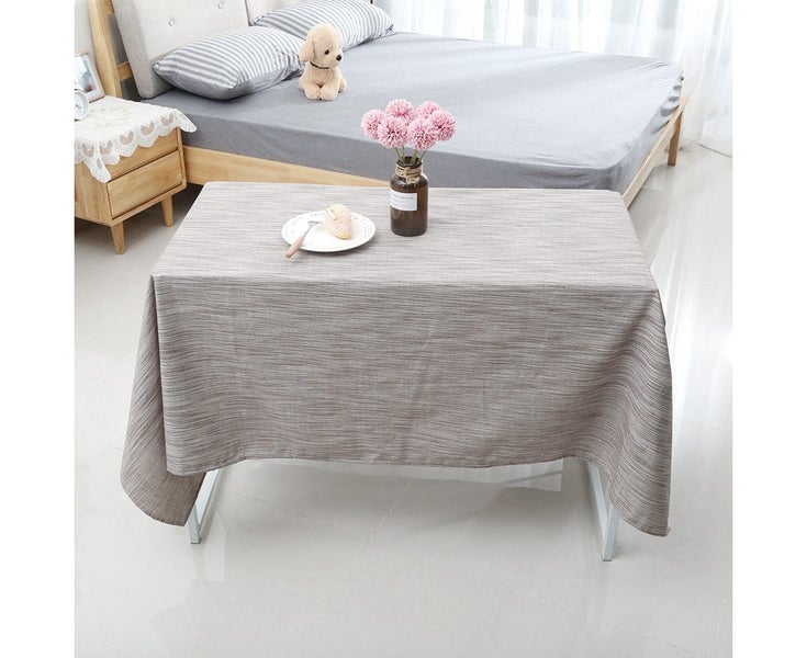 Cotton and Linen Stripe Table Cloth Dining Kitchen Table Cover Protector Coff Carousel 5