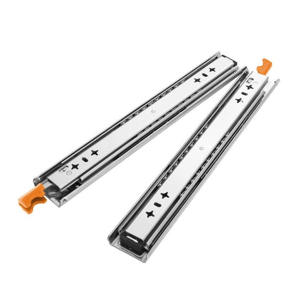 2X 125Kg Locking Drawer Slides / Runners 356Mm To 1016Mm Trailer Draw Carousel 1