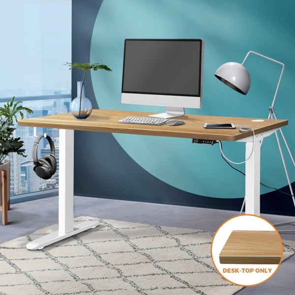 Standing Desk Board Adjustable Computer Table Sit Stand Desk Top Oak Carousel 1