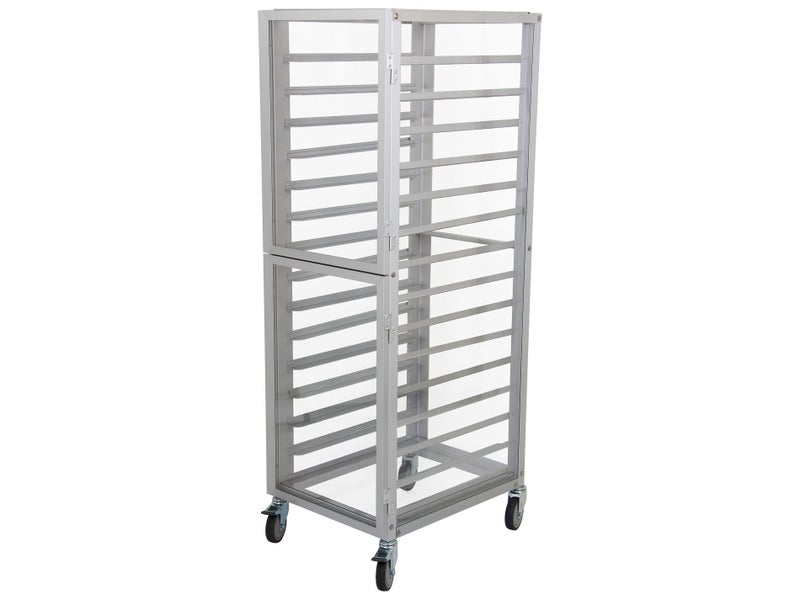 Enclosed Aluminium Bakers Rack - 2 Doors - 15 Tiers - Fits GN1/1 Trays Carousel 1