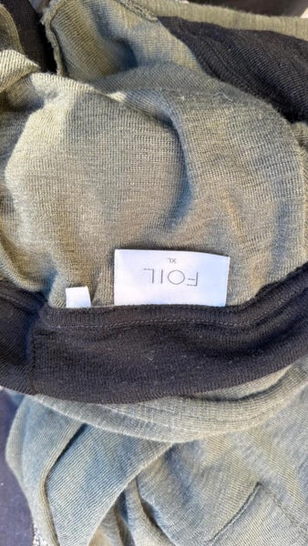 Foil XL khaki merino zip up hoody top free postage within NZ63617317717633113