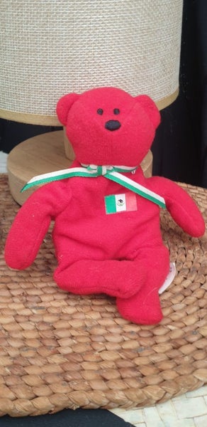 Vintage / Retro 1999 Osito TY Beanie Baby • Red • Mexican Flag • $1 Reserve Carousel 1