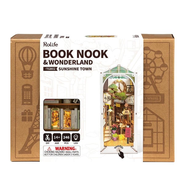 Rolife Sunshine Town DIY Book Nook Shelf Insert Kit - TGB02 Carousel 2