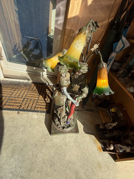 Reproduction Victorian Figural Lamp Carousel 13