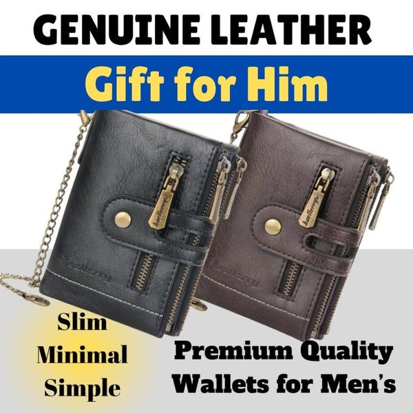 NZ Stock Men's Leather Wallet Carousel 1