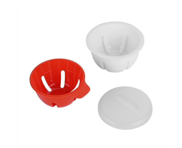 Plastic Microwave Egg Poacher Boiled Poached Eggs Cooker Bowl Kitchen Cooking Carousel 1