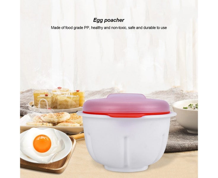 Plastic Microwave Egg Poacher Boiled Poached Eggs Cooker Bowl Kitchen Cooking Carousel 2