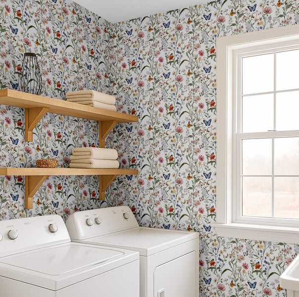 S4Sassy Multi-Purpose Floral Design Wallpaper For Boutique shop wall décor Carousel 9