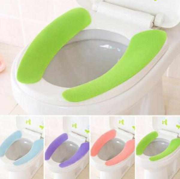 Bathroom Toilet Seat Closestool Soft Warmer Mat Cover Cushion 1 Pair Carousel 1
