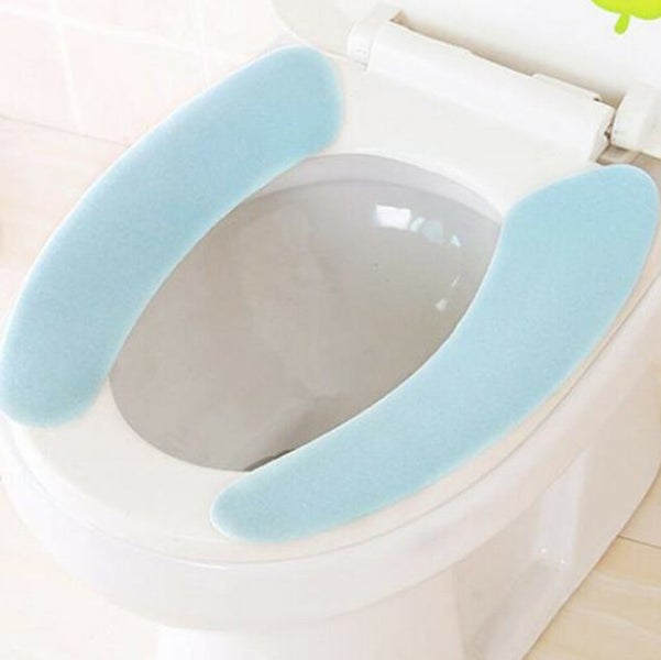 Bathroom Toilet Seat Closestool Soft Warmer Mat Cover Cushion 1 Pair Carousel 2
