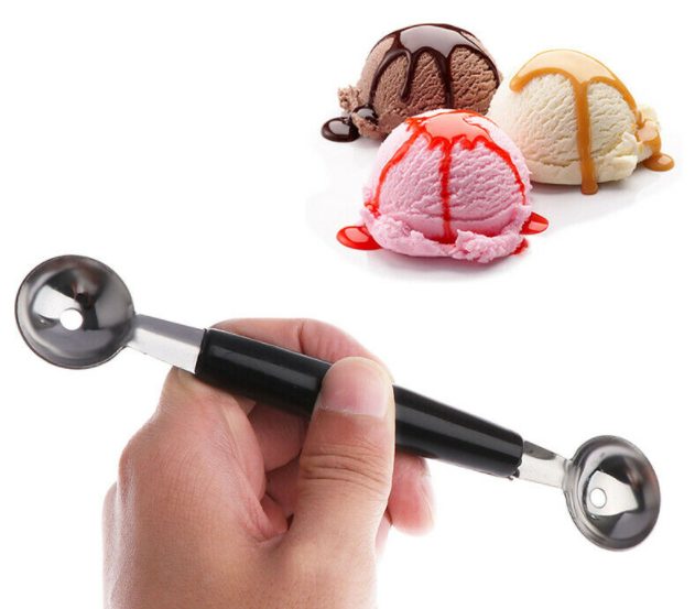 Double Head Ice Cream Fruit Scoop Spoon Melon Scooper Carousel 1