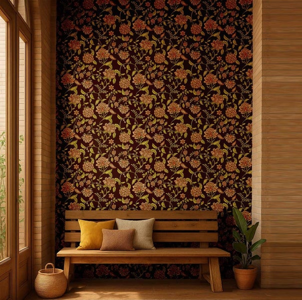 S4Sassy Floral Vine Design paper - Easy Walls Covering For closet interior Carousel 2