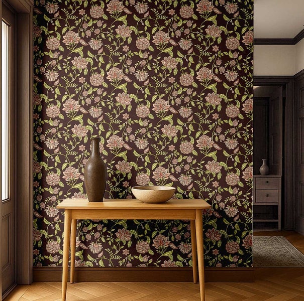 S4Sassy Floral Vine Design paper - Easy Walls Covering For closet interior Carousel 9