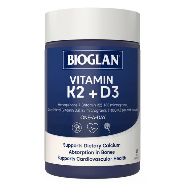 Bioglan Vitamin K2 + D3 60 Capsules Carousel 1