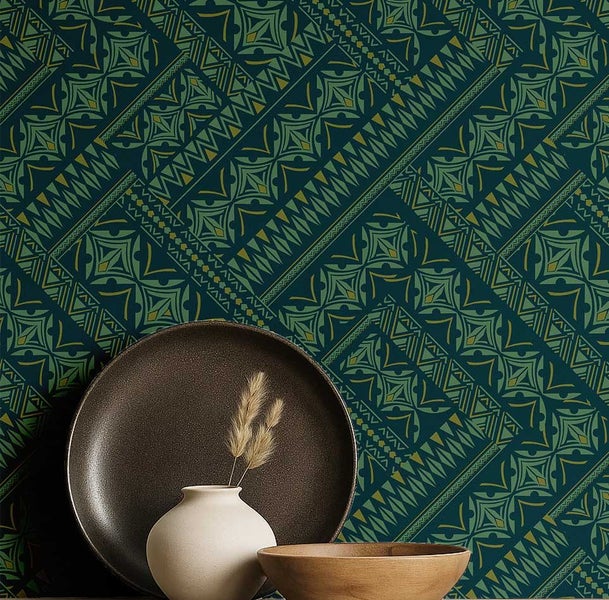 S4Sassy Geometric Print Wallpaper - Easy DIY Wall Covering For Office, Kitchen Carousel 1