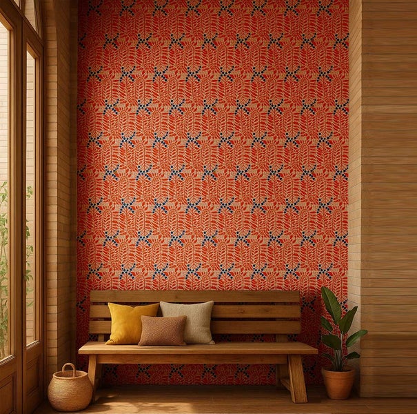 S4Sassy Removable Wallcovering, Tropical Leaf Design paper For art projects Carousel 2