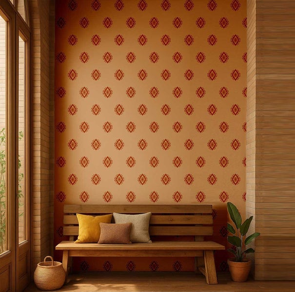 S4Sassy Self-Adhesive Vinyl paper, Geometric Print Wall Covering for Living Area Carousel 2
