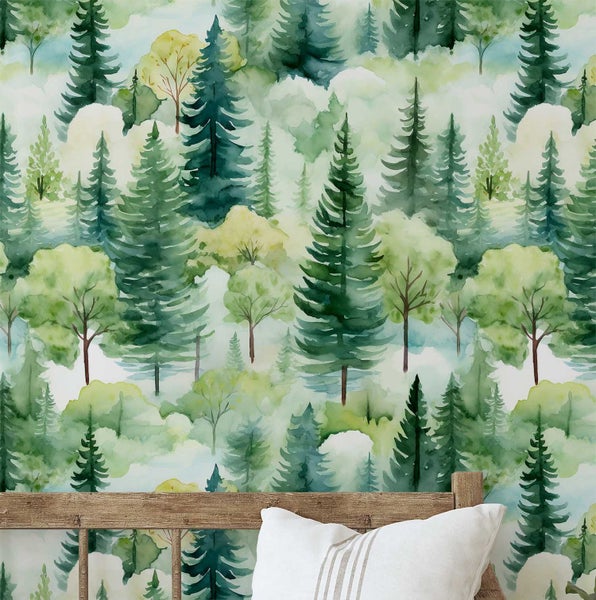 S4Sassy Modern Tree Print Wallpaper-Easy DIY Wallwrap For closet interior Carousel 1
