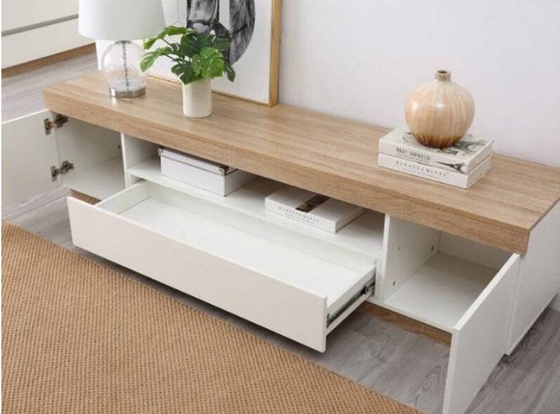 PERMAX ENTERTAINMENT UNIT 180CM WHITE IN SIDE Carousel 2