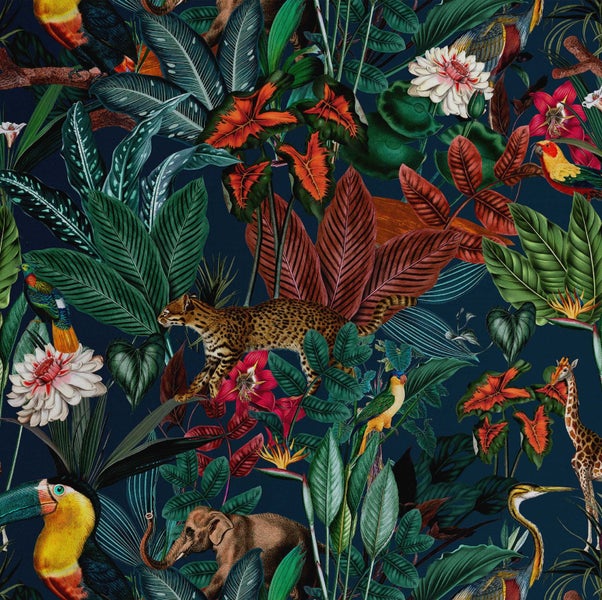 S4Sassy Removable Wallcovering, Tropical Leaf Design paper For showroom setup Carousel 1